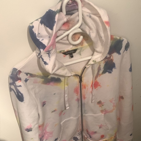 Awesome Full Zip Light Splatter Hoodie from George SZ Medium 😍 - Picture 2 of 5